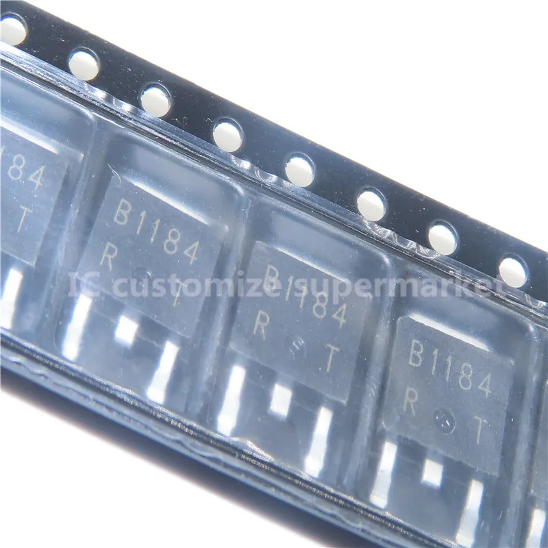 10PCS/LOT NWE 2SB1184 B1184   TO-252 -60V -3A  SMD Transistor