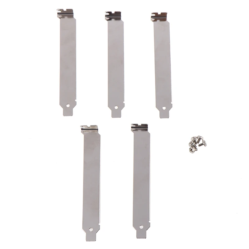 5pc Low or High Profile Bracket Adapter DVI DP VGA baffle Port For Half Height Full-Height Graphic Video Card Set