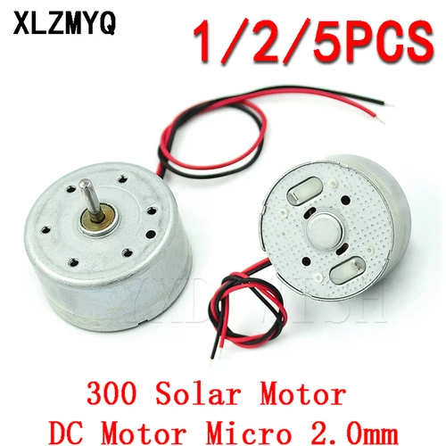 DC 1,5 V 3V 4,5 V 5V 6V DC micro Motor tipo 300 DC Motor para Panel Solar DIY juguetes 2 pines espaciado de enchufe 2,0mm PH2.0mm motores de cepillo