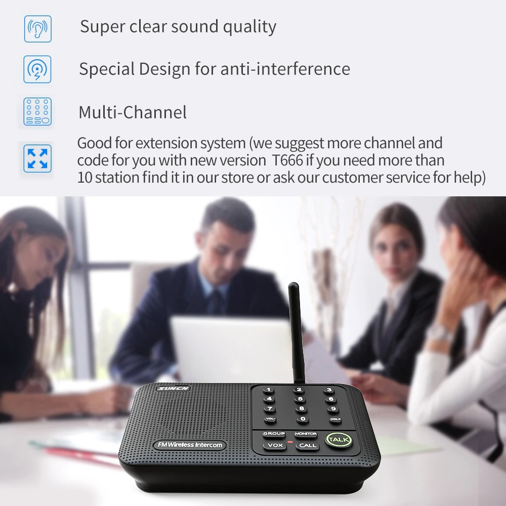 Intercoms, Wireless Intercom System for Home, Long Range House Intercom System for Office, Two Way Room to Room Wireless Interco