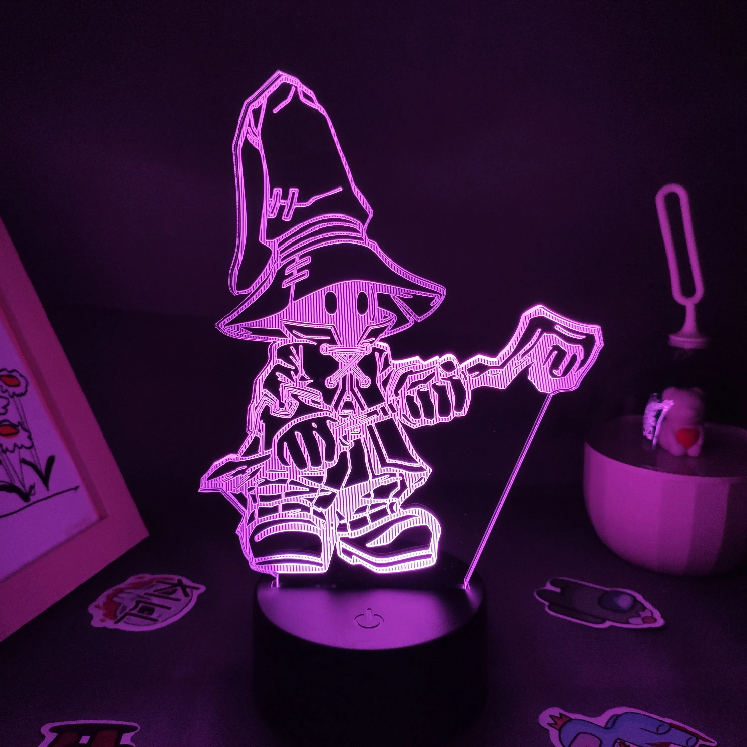 Final Fantasy Game Figure Vivi Ornitier Lava Lamp 3D Led RGB Battery Changing Night Lights Gaming Room Table Colorful Decoration