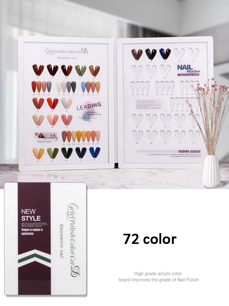 528/400/300/240 Color Acrylic Nail Gel Polish Display Card Book Color Board Chart Nail Art Salon Manicure  Practice Board