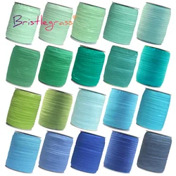 BRISTLEGRASS-Plain Brilhante Dobre Elastic FOE Banda Fita, Headband, Laço de cabelo, DIY Costura Trim, 50, 100 Quintal por Rolo, 5, 8 