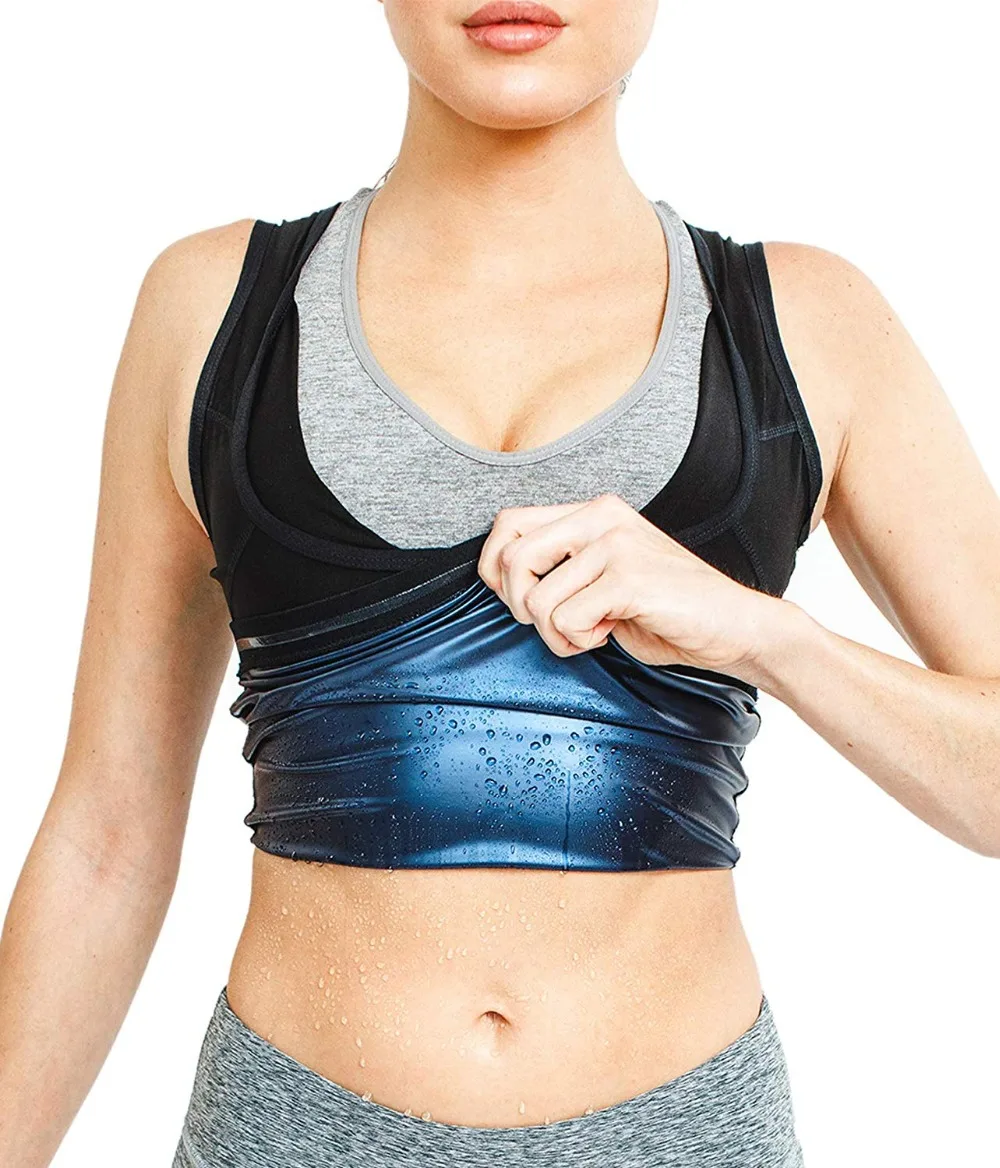 Männer Neopren Schweiß Sauna Weste Taille Trainer Abnehmen Body Shaper Weste Shapewear Korsett Gym Unterwäsche Frauen Fett Brennen Tank Top – Detail 10