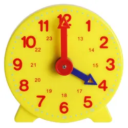 Children Educational Alarm Clock Yellow Learning Clock Early Teaching Tool Number Alarm Clock Household Kids Early Education