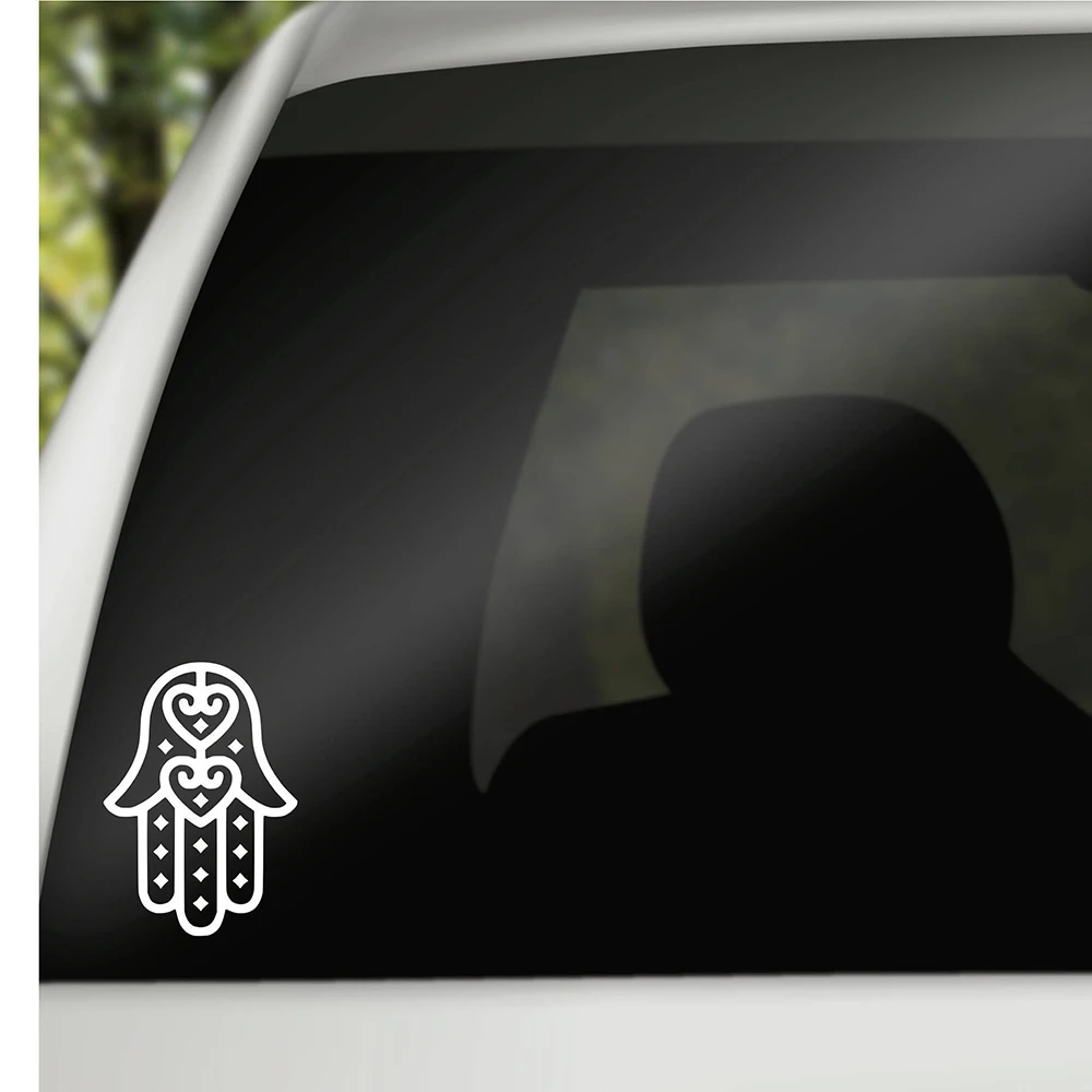 Laptop hamsa hand decal Laptop computer Decoration vinyl car window sticker hamsa hand Pattern computer mug Decor decal Z921