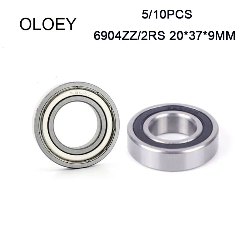 6904 ZZ 2RS 20X37X9 mm Bearing 5/10PCS ABEC-1 Metric Thin Wall Deep Groove Ball Bearings Chrome Steel Bearing With High Quality