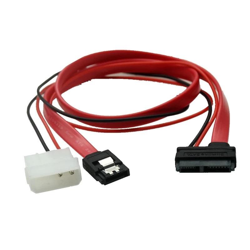 1PCS Slimline SATA Power Kabel Zu Molex Slim SATA 13 Pin (7P + 6P) zu 7 Pin + 4pin Power Cable1 Für SATA Slimline Port