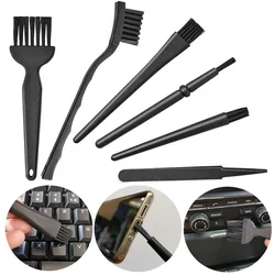 6 in 1 Black Keyboard Cleaning Brush Kit Small Computer Dust Brush Cleaner Anti-static For Laptop USB Household Cleaning Tool