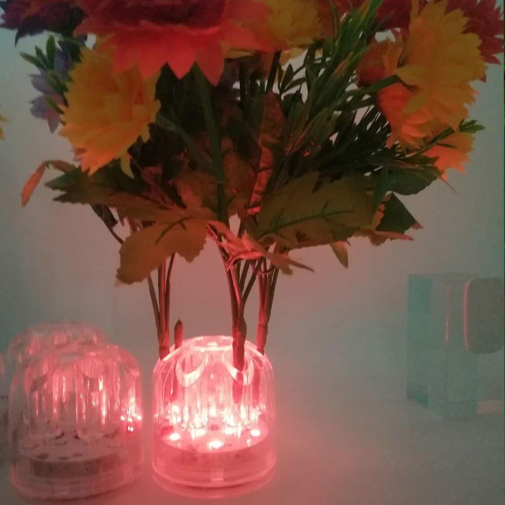 シルクフラワーランプ,アジサイ,秋の花瓶,家,クリスマス,結婚披露宴の装飾,10個のLED