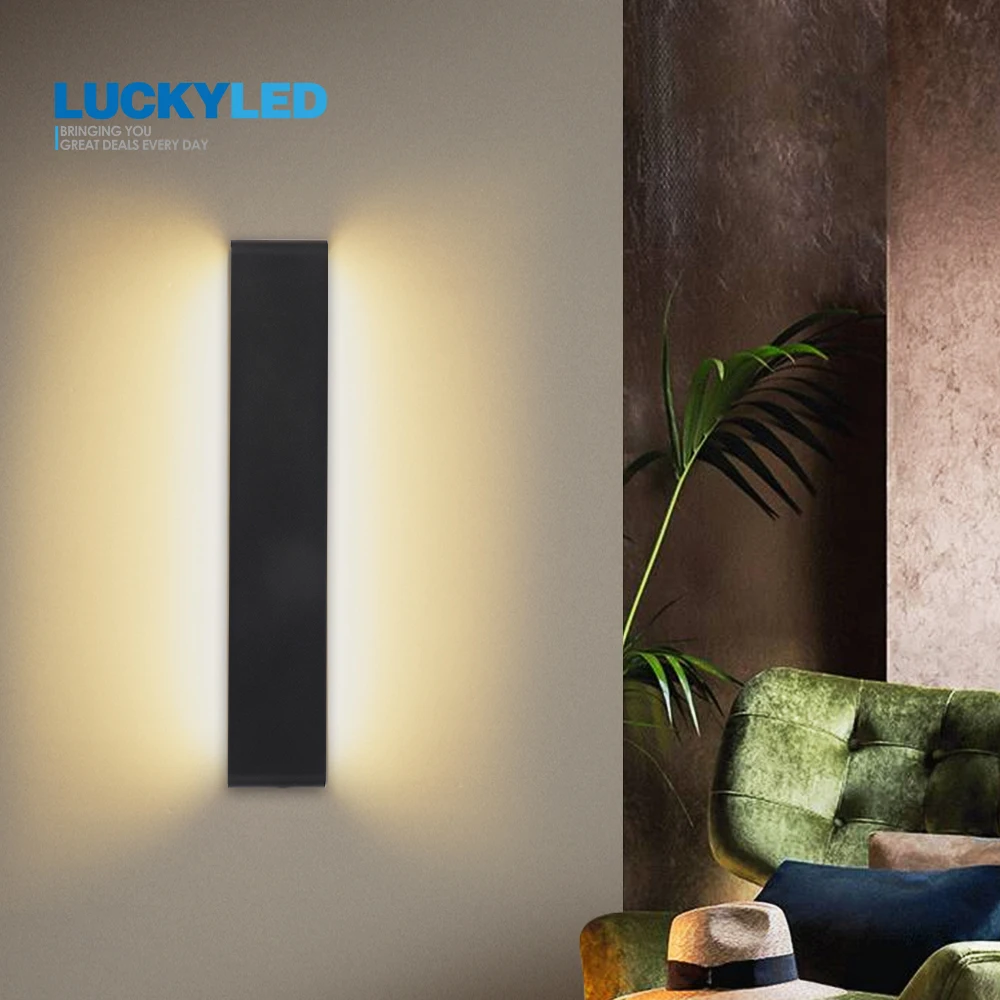 LUCKYLED Nordic Wall Lamp 5W 10W 14W 18W AC 85-265V Led Wall Lamp for Living Room Bedroom Bedside Sconce Modern Wall Light