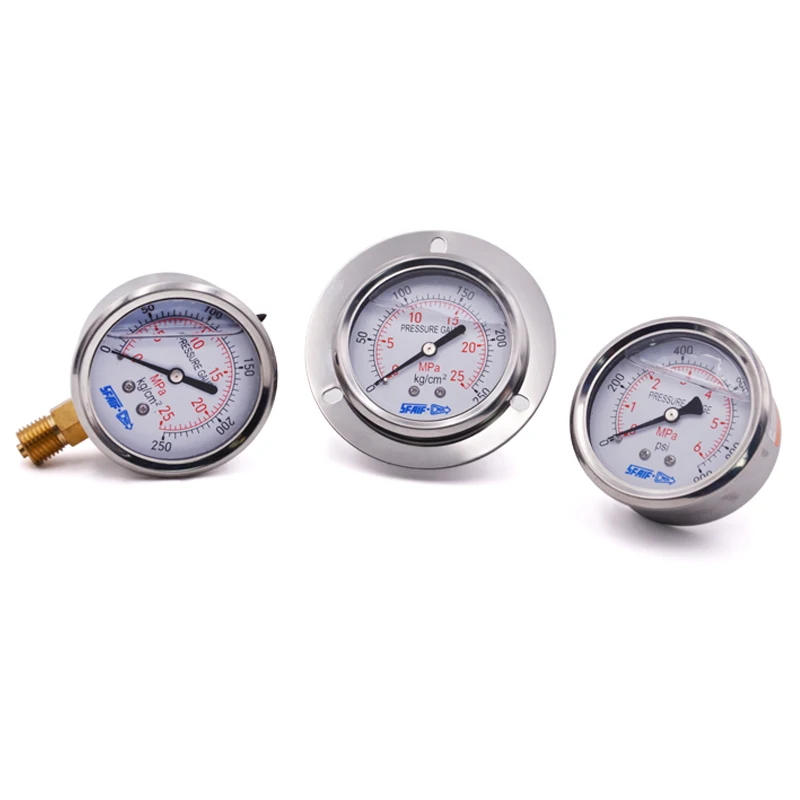 Seismic axial oil pressure gauge yn60zt 0-1 / 2.5/10/25/40/60mpa