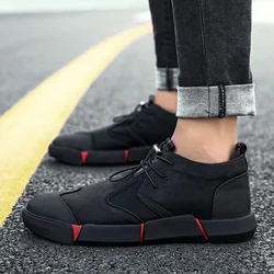 NEW Brand High quality all Black Men's leather casual shoes Fashion Breathable Sneakers fashion flats big plus size 2020 rtg