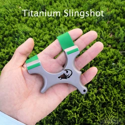 Tc21 Titanium Alloy Slingshot Crooked Put Sub-card Seam Clip Flat Bow and Arrow  Pocket Slingshot Catapult