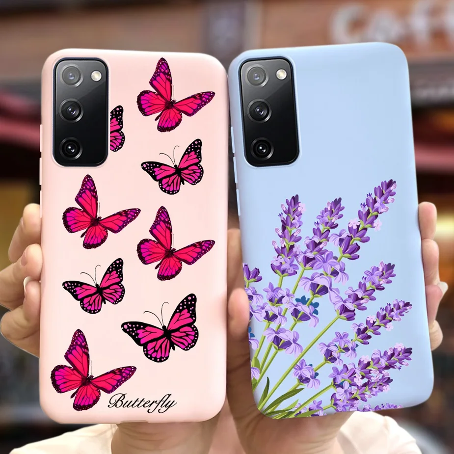 Voor Samsung Galaxy S20 Fe Case S20 Lite Fan Editie Zachte Siliconen Cartoon Bloem Cover Telefoon Case Voor Samsung S20 fe S20Fe Tassen