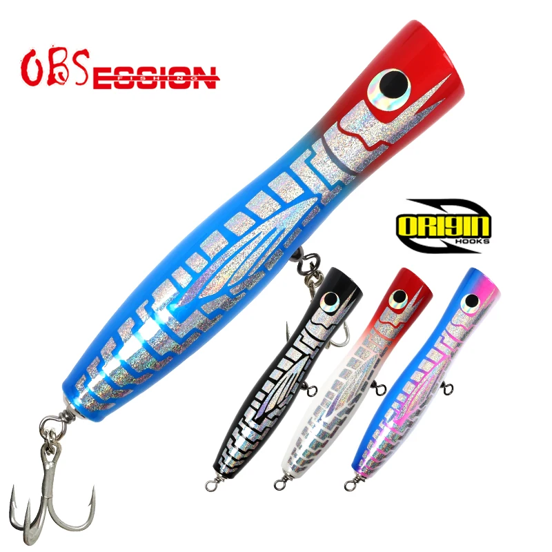 

TEASER 80g Big Game Trolling Artificial Wood Popper Casting Carpenter Lure JerkbaitMahi Mahi Yellow Tail Shark Jigging Lure