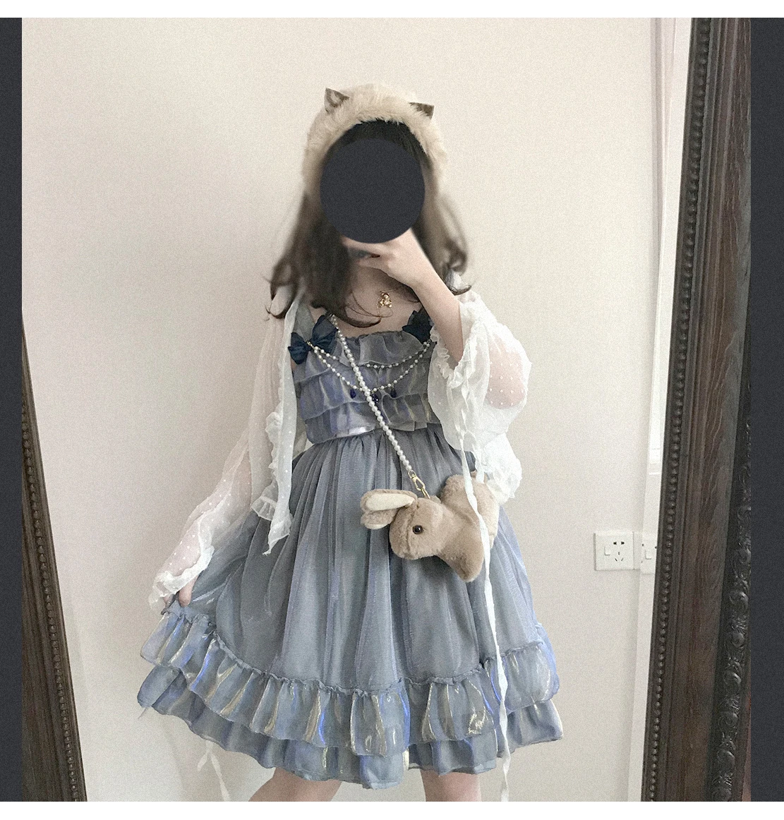 Robe lolita vintage pour filles, tenue princesse victorienne, taille haute, avec nœud papillon, style gothique, kawaii