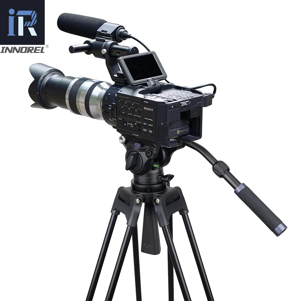 INNOREL VT80 Professional Aluminum Video Tripod Hydraulic Fluid Video Head Camera Tripod For Dslr Camcorder Dv 1.85M 12kg Load