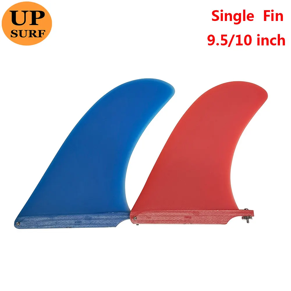 

SUP board fin Longboard Fins Fiberglass 9.5/10 Length SUP Single Fin Red/Blue Color Fin UPSURF Surfboard Fin 9.5/10 Length