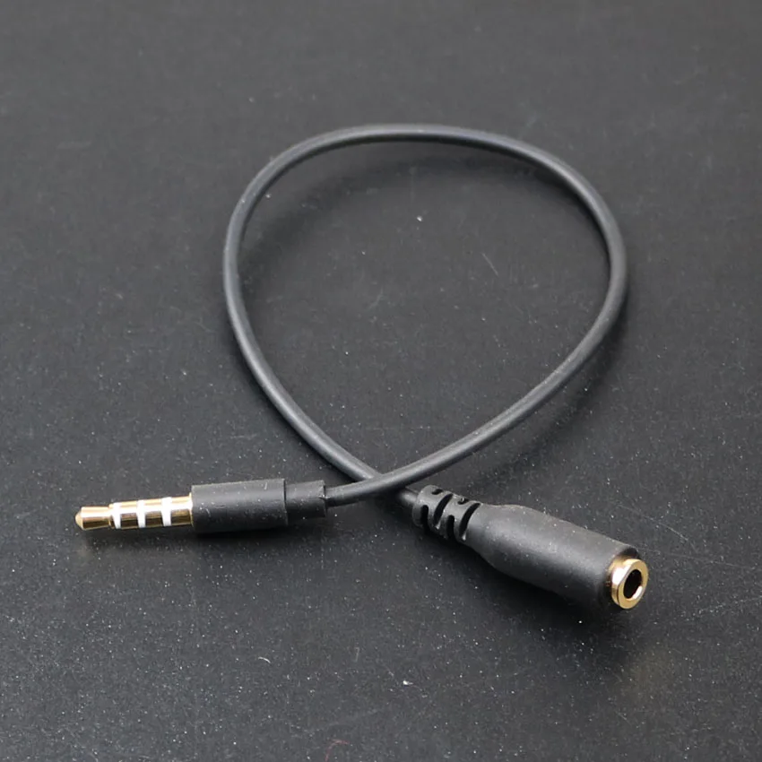 YuXi 3.5mm 4 Ploe Audio Extension Adapter Cable 3.5 male to Female Car Aux Conversion cable For Headphones Xiaomi Redmi PC