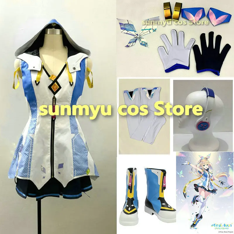 VTuber YouTuber Mirai Akari Cosplay Costume,Custom Size Halloween