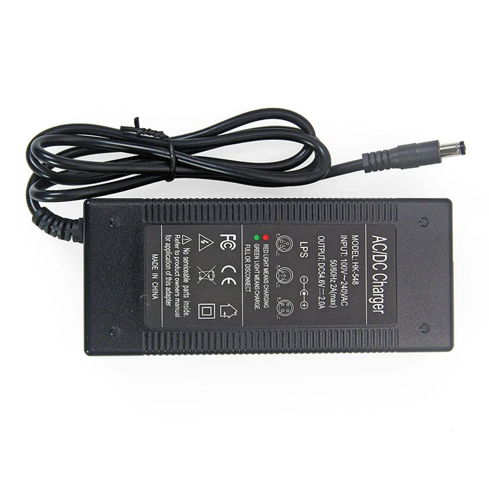 54.6V 2A Lithium Battery charger for 13S 48V li-ion Battery charger wheelchair fast chargering