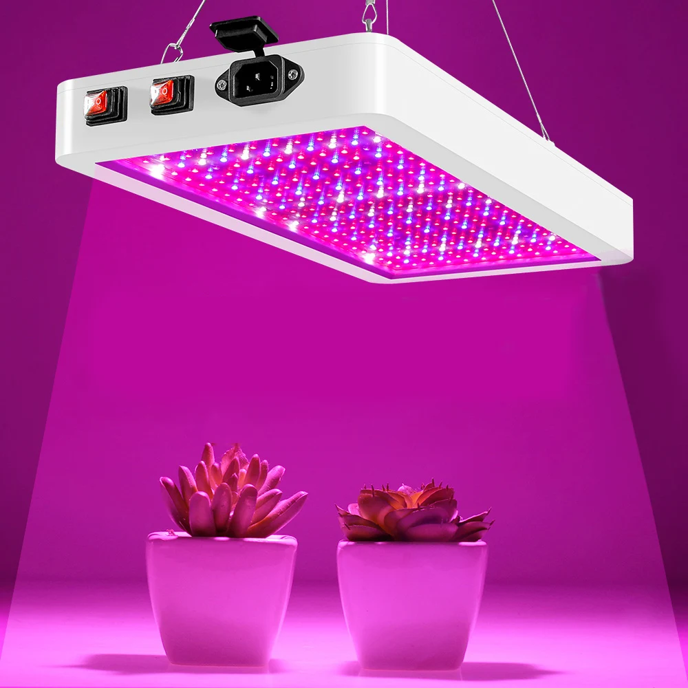 25W-80W LED piante da interno Veg coltiva la luce spettro completo luce blu rossa 81-312LEDs lampade a fiore con funzione Daisy Chain