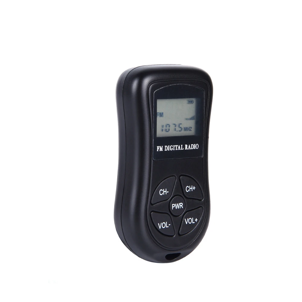 شاشة الكريستال السائل الشخصية المصغرة الرقمية راديو FM مع سماعة الحبل المحمولة الرقمية راديو FM