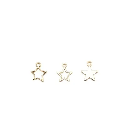 Fashion 10Pcs Hollow Little Stars Charms Handmade Alloy Pendant For DIY Jewelry Making Necklace Earrings Accessories Wholesale