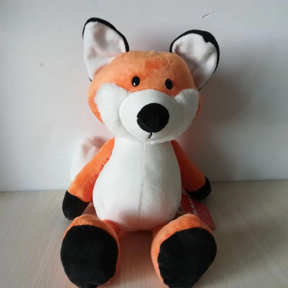 Grand jouet en peluche de 35cm, joli renard de dessin animé, poupée douce, oreiller, cadeau de noël s2415