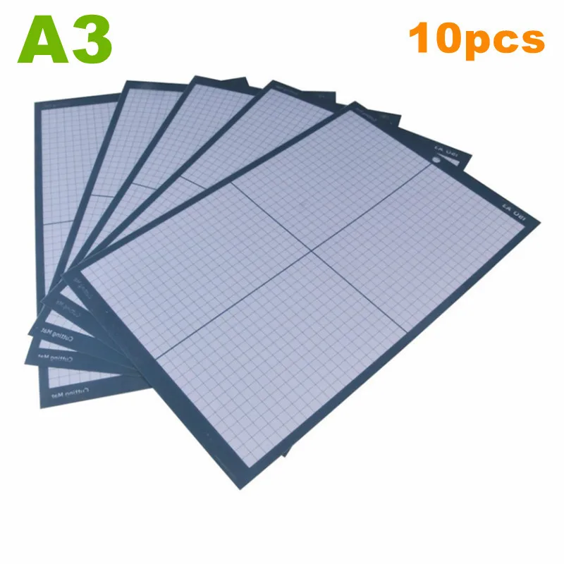 10pcs A3 Size Non Slip Cutting Mat For Cutting Plotter with Craft Sticky Grid