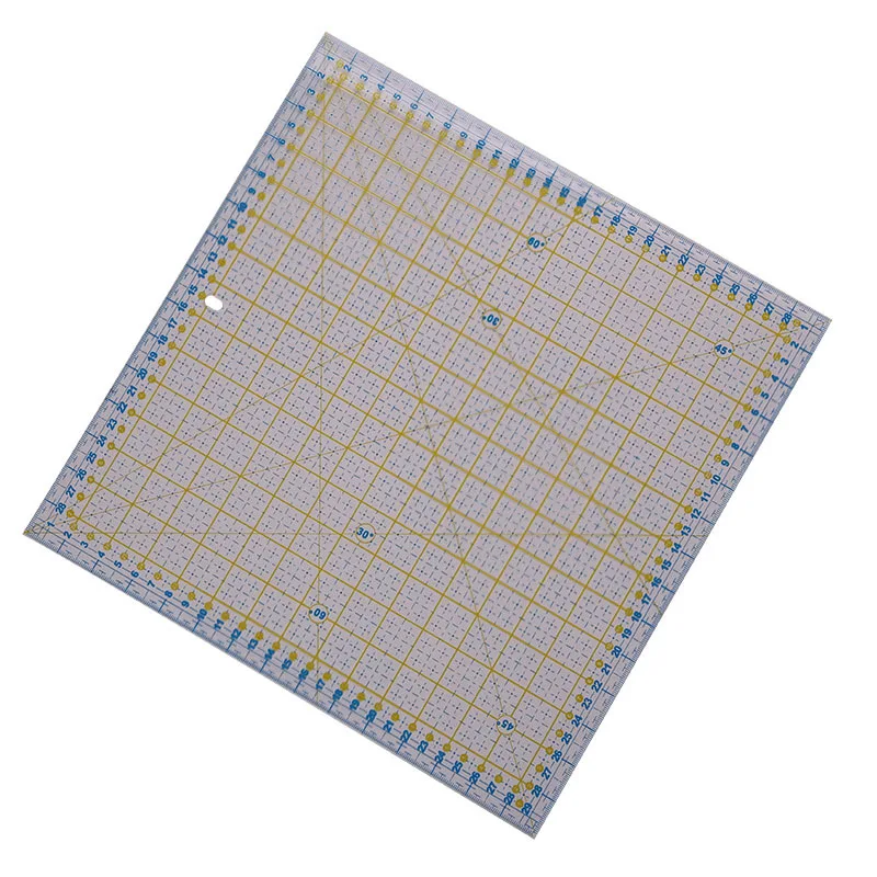 

30*30 см квадратная двухцветная Линейка в стиле пэчворк, акриловые прозрачные Квилтинг, швейные линейки, линейка для резки, трафарет, измерительный инструмент