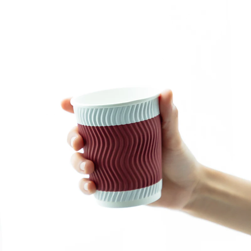 280ml Paper Cup 9 OZ Disposable Coffee Cup Thick Kraft Anti Heating Hand Office Water Cup Party Favor 20pcs/lot DEC565