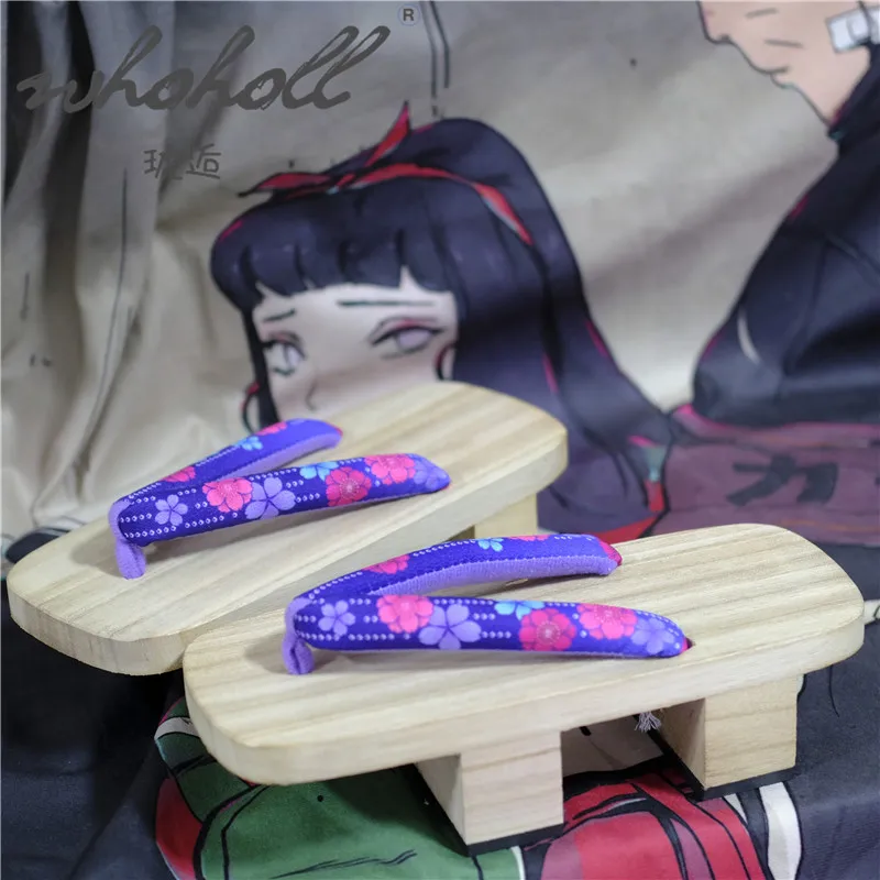 Whoholl mulheres tamancos sapatos japonês chinelo de madeira geta quimono chinelos para mulheres anime cosplay sapatos verão flip flops feminino
