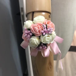 Fata da polso da sposa fiori azzurro/rosa accessori da sposa L & P DQL Studio immagini reali corpetto da polso