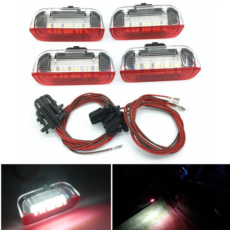 Car LED Door Warning Light Welcome Cable Wiring harness For VW PASSAT B6 B7 B8 CC Jetta Golf 5 6 MK6 7 MK7 EOS Tiguan Scirocco