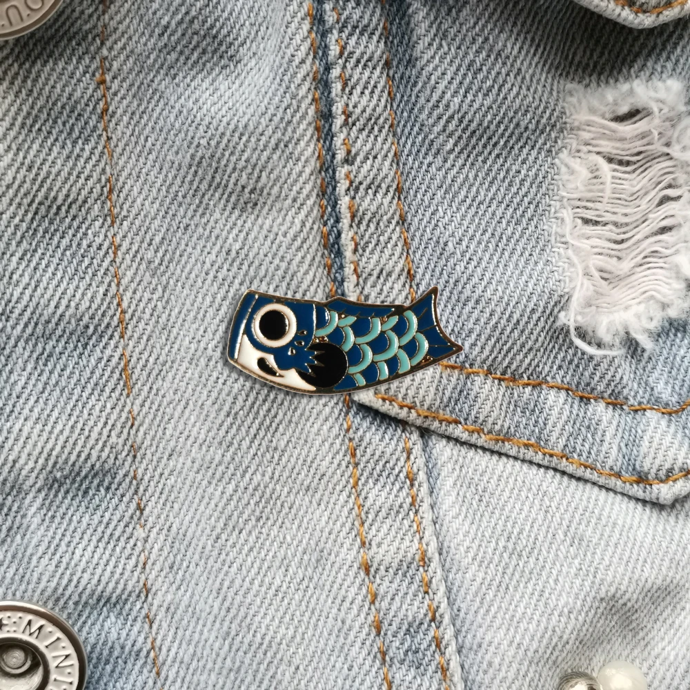 10PCS/Set Wish Pin For Women Vintage Animal Brooches Cute Koi Fish Enamel Pin Hat Coat Accessories Scarf Buckle Jewelry Gifts
