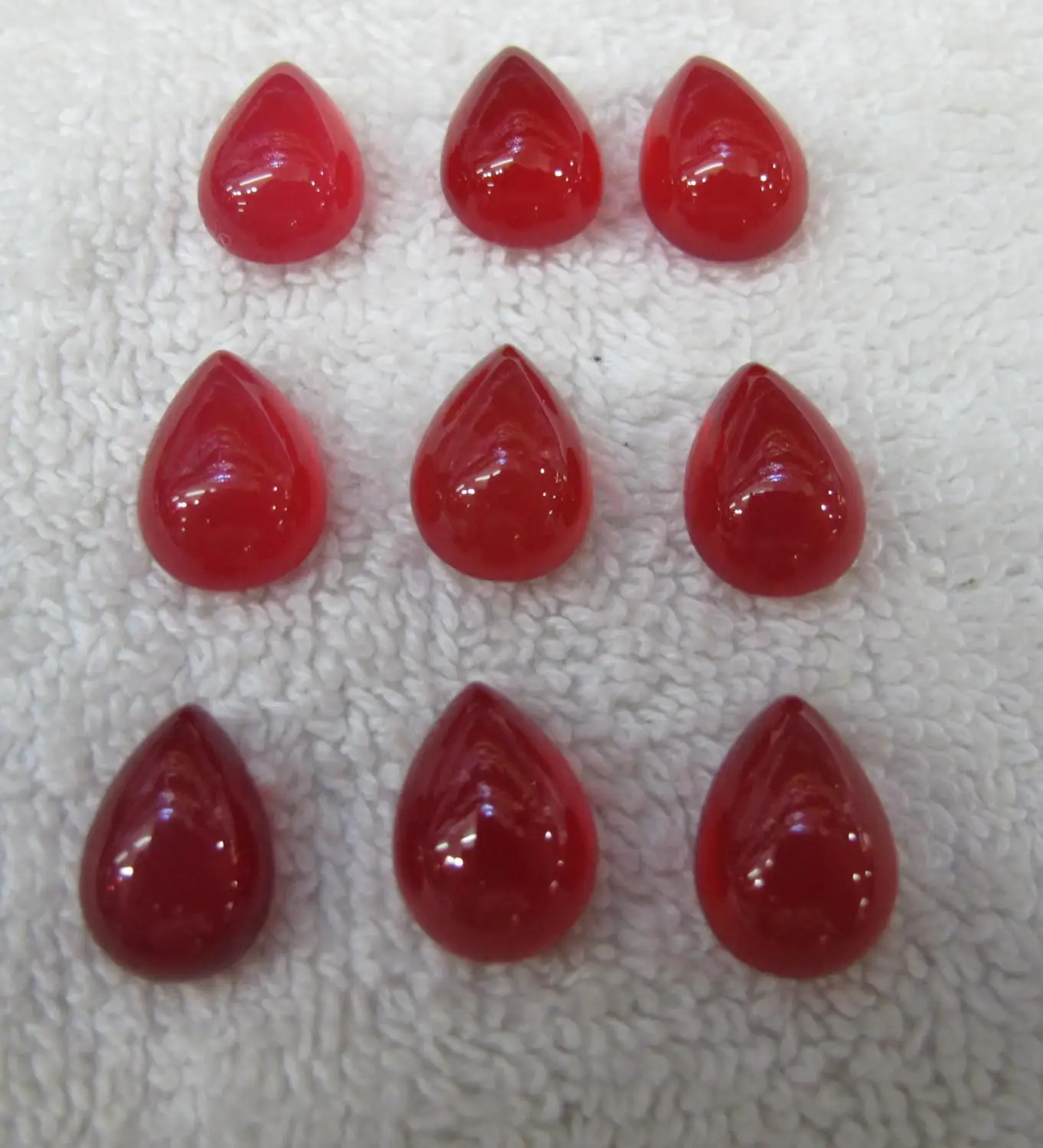 

Natural Red Carnelian Agate 13x18mm Pear Shape Cabochon Natural Gem Stone Jewelry Ring Cabochon 10pcs/lot