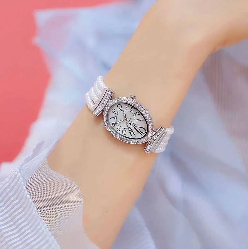 RELOGIO FEMININO  TOP BRAND WOMEN WATCHES LUXURY  ELEGANT DRESS WATCHES LADIES PEARL WRISTWATCH ZEGAREK MESKI