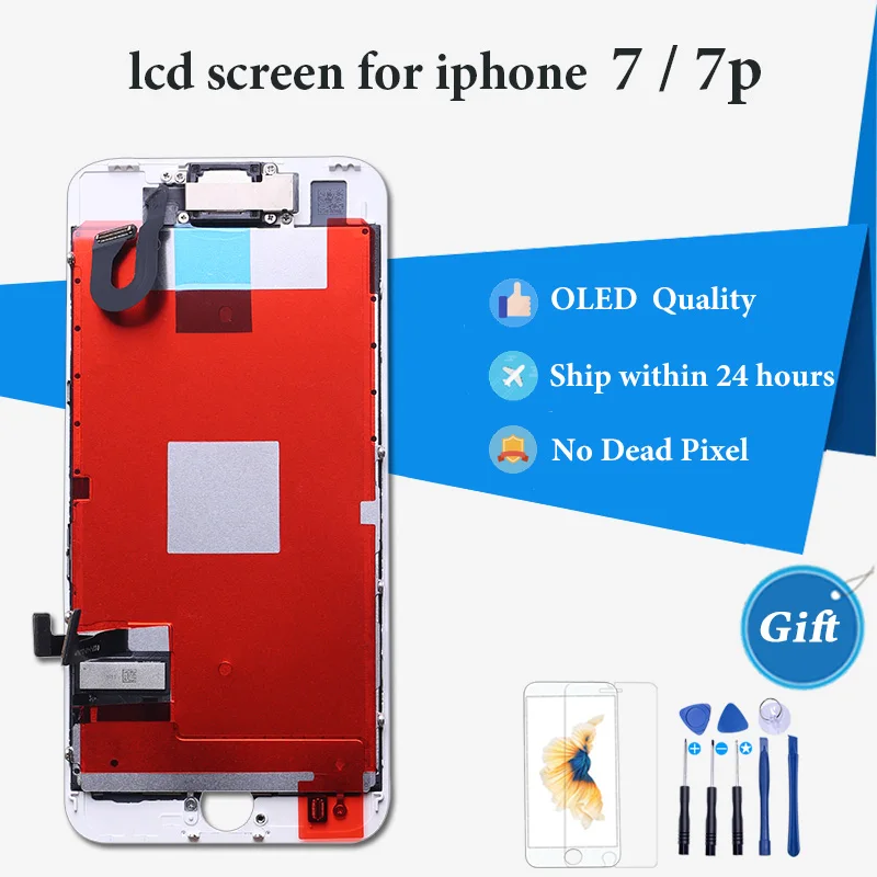 

LCD Display Full Set Assembly For iphone 7 plus Complete screen touch Digitizer for iPhone7 7G lcd With Front Camera home button