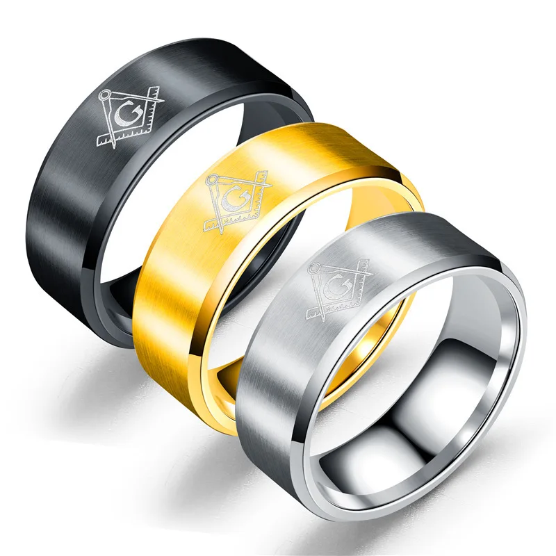 8mm Freemasons Masonic Rings For Men and Women