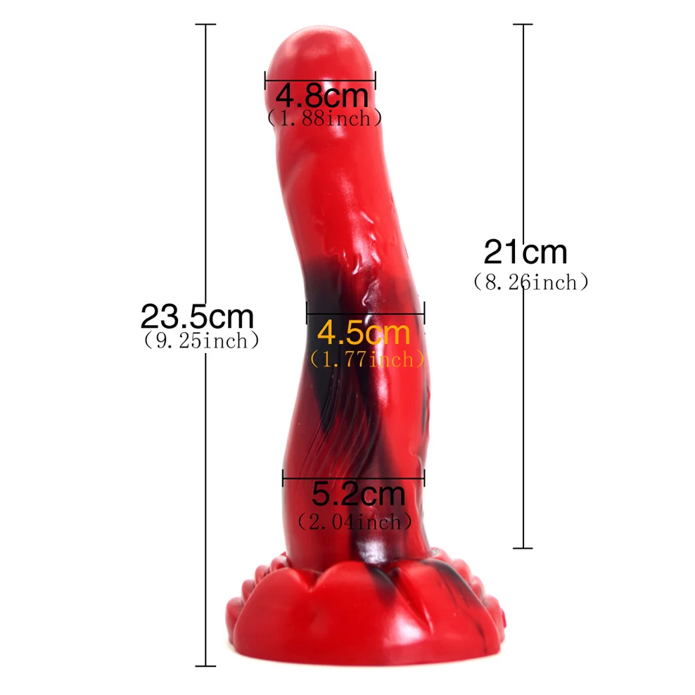 FAAK 2020 new red and black colorful animal horse dildo dog wolf fake penis sex toys for women female masturbate adult games