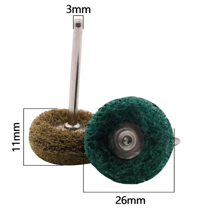3Mm มินิแปรง Scouring Pad ล้อขัดไนลอนขัดหัวขัดขัด Buffing ล้อ25มม.สำหรับ dremel