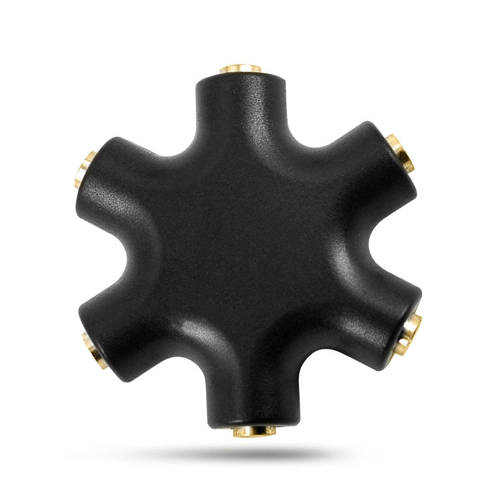 3.5mm Stereo Headset Headphone Earphone Extension Audio Hub Splitter Adapter 1 Male to 2 3 4 5 Female Audio Cable