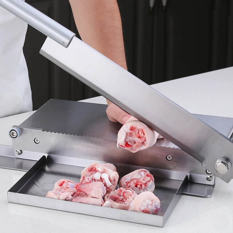 16 Polegada multifunções cortador de osso máquina família comercial slicer manual da cozinha aço inoxidável carne slicer