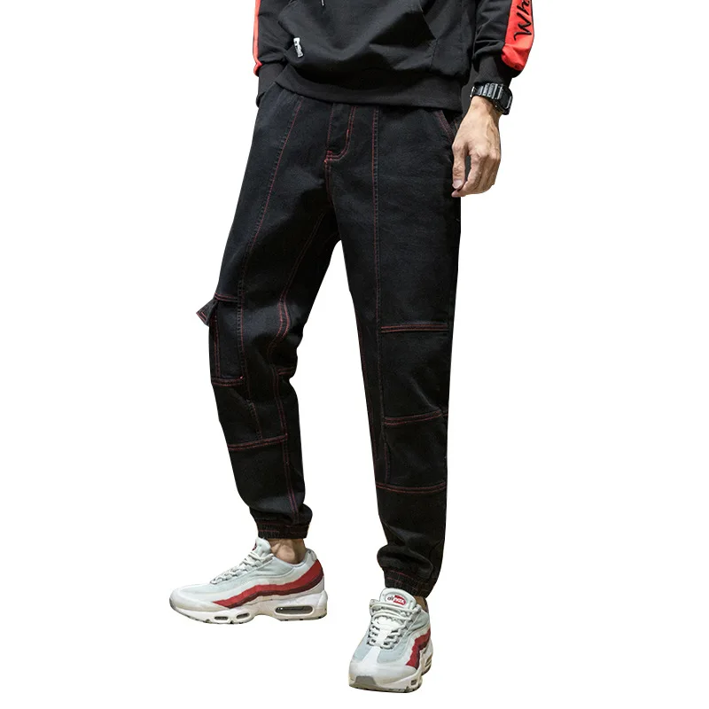 

Popular Korean Fashion Versatile Jeans For Male style BF Trousers Men's Fashion Color contrast Brand Straight Casual Denim Pants