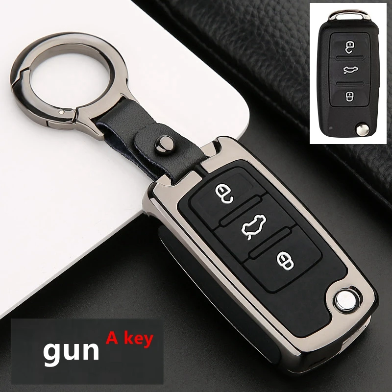 Car Zinc Alloy Key Case Cover For Skoda Octavia A5 Superb Fabia Yeti Seat For VW Tiguan Passat B6 Polo Golf 6 7 T-Roc Seat