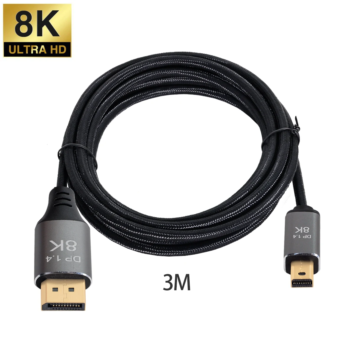 Chenyang DisplayPort 1.4 8K 60hz Cable Ultra-HD UHD 4K 144hz Mini DP to DP Cable 7680*4320 for Video PC Laptop TV