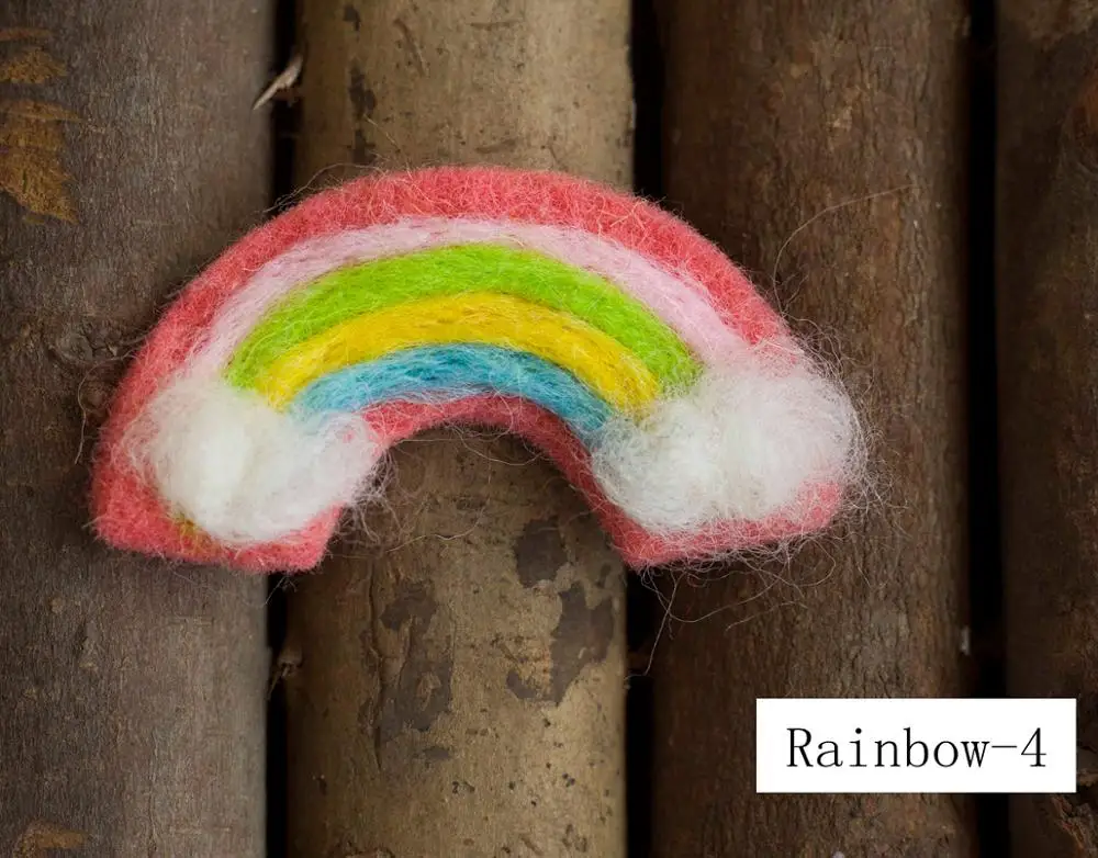 2021 Novel Wool Felt Rainbow Newborn Photography Prop Handmade Studio Photo Accessories Baby Shooting