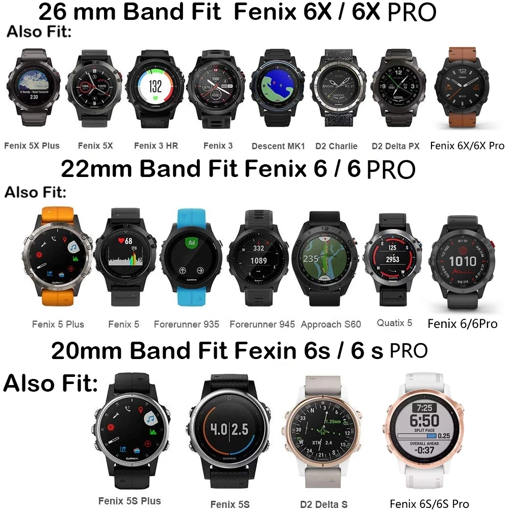 Tali Jam Tangan Baru untuk Garmin Enduro Fenix 6 6X Pro Solar 5 5X Plus 3 HR Descent MK1 Mk2 Mk2i Tali Jam Tangan Silikon Tali Rilis Cepat
